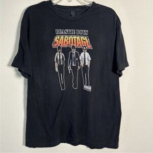 Vintage Beastie Boys Sabotage Tultex Black T-Shirt Size Large